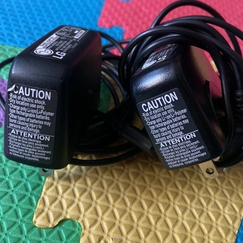 Bundle of 2 LG travel adapters, model STA -P52W input 100 to 240 V